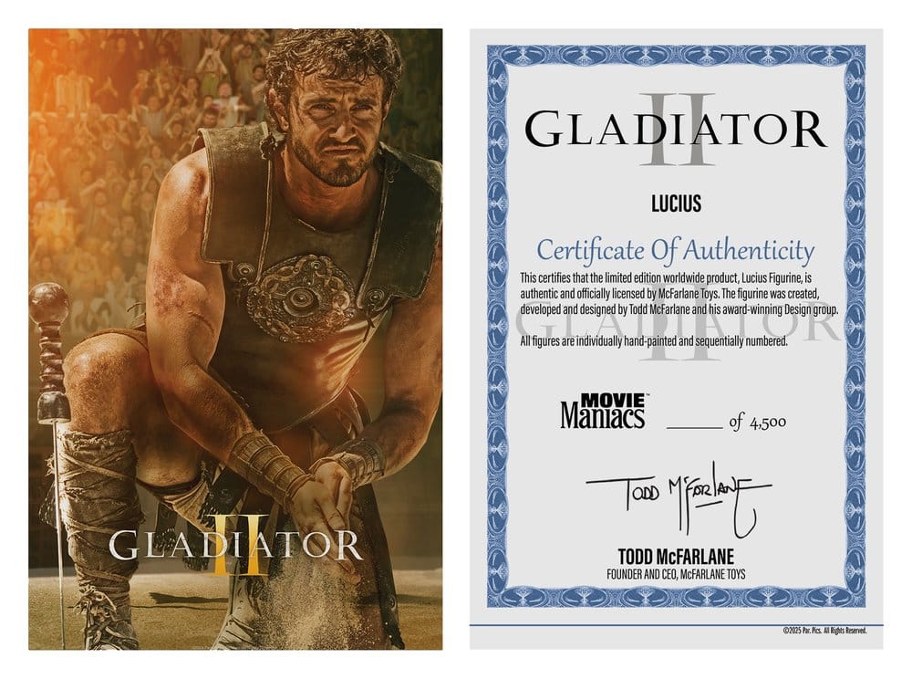 Gladiator 2 figurine Movie Maniacs Lucius 16 cm