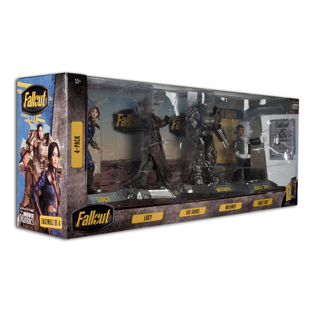 Fallout pack 4 statuettes PVC Movie Maniacs Lucy, Maximus, The Ghoul & Vault Boy 15 cm