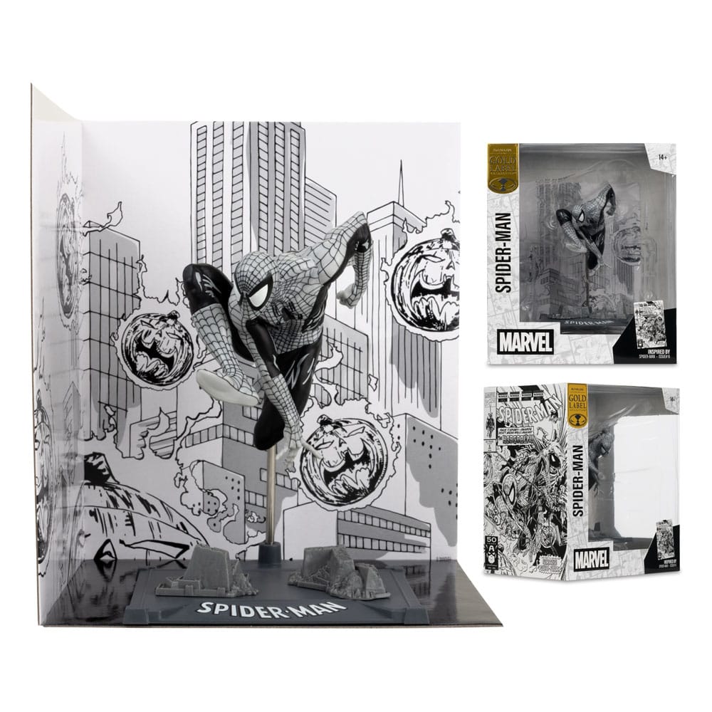 Marvel Collection statuette PVC 1/10 Spider-Man (Spider-Man #6)(Line Art)(Gold Label) 10 cm
