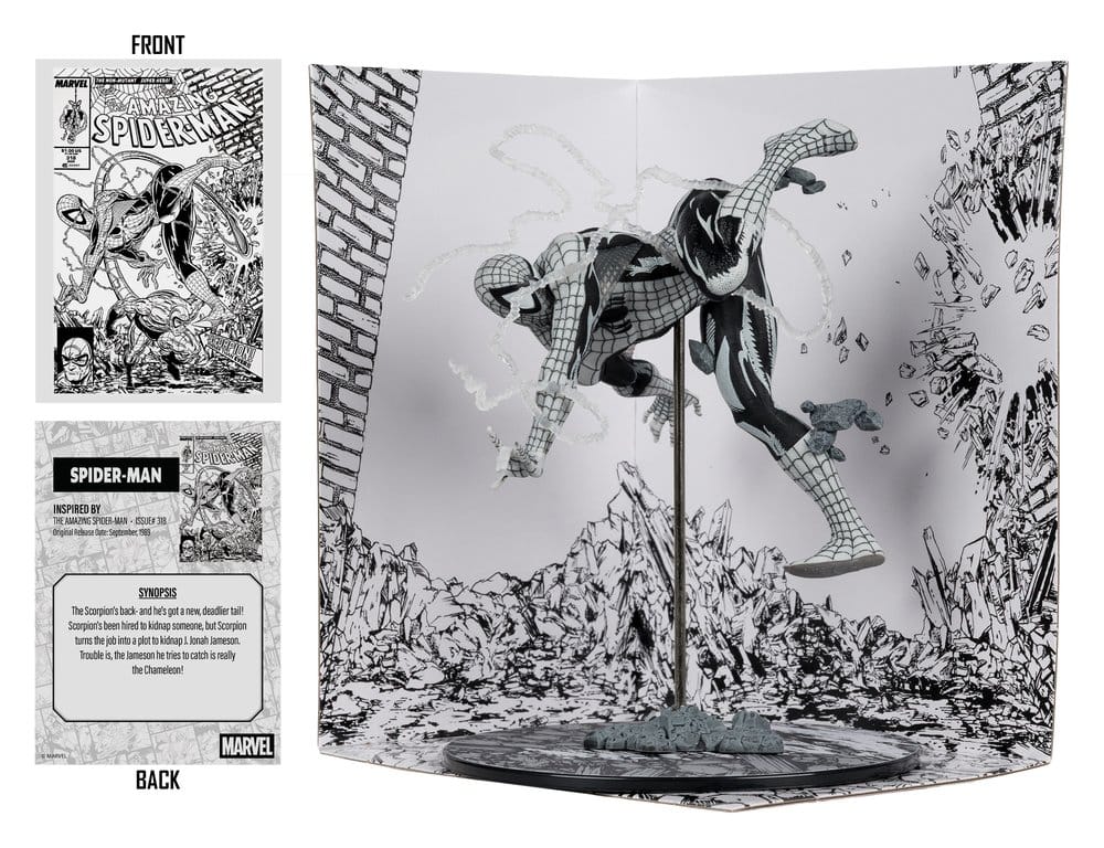 Marvel statuette PVC !/10 Spider-Man (Line Art) (The Amazing Spider-Man #318) (Gold Label) 17 cm