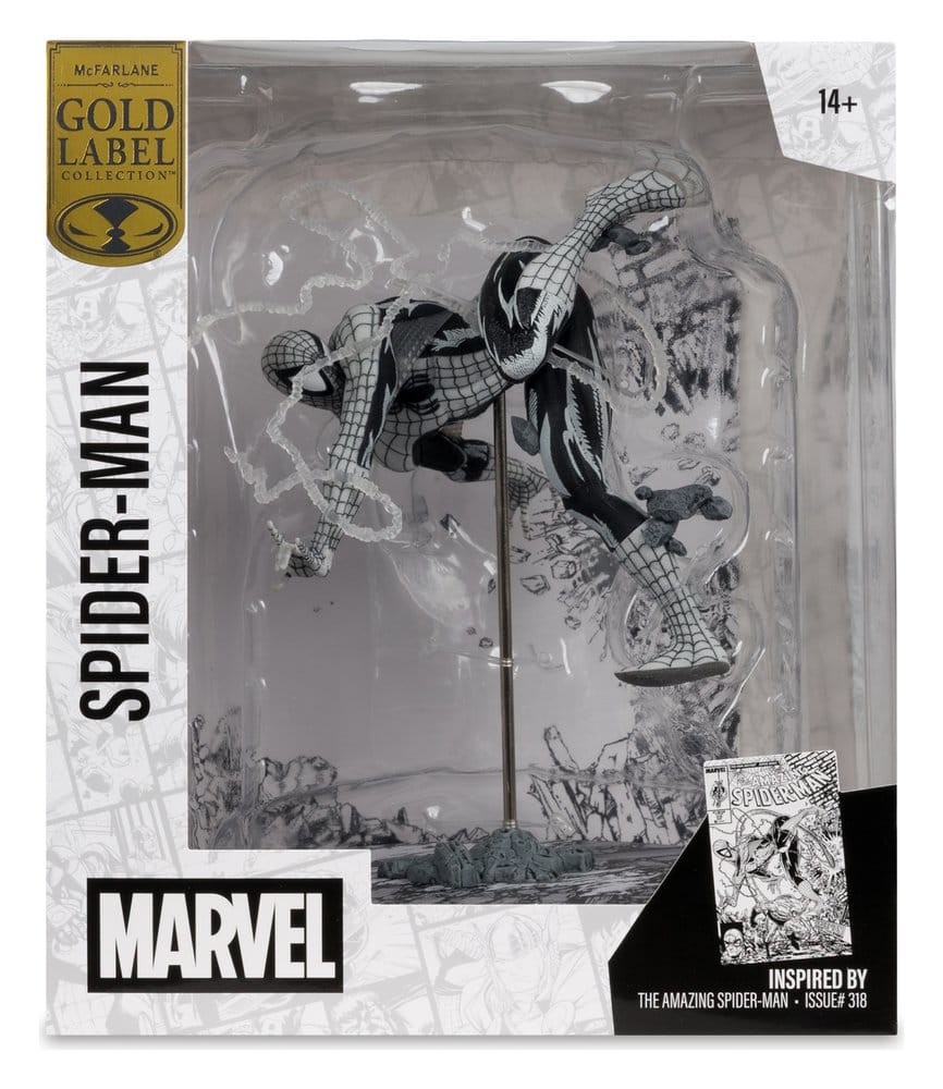Marvel statuette PVC !/10 Spider-Man (Line Art) (The Amazing Spider-Man #318) (Gold Label) 17 cm