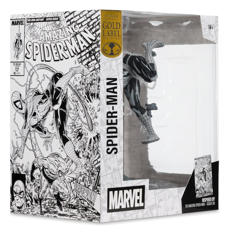 Marvel statuette PVC !/10 Spider-Man (Line Art) (The Amazing Spider-Man #318) (Gold Label) 17 cm
