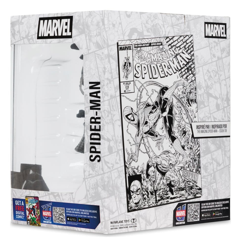 Marvel statuette PVC !/10 Spider-Man (Line Art) (The Amazing Spider-Man #318) (Gold Label) 17 cm