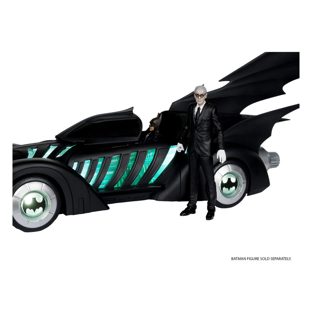 Batman Forever DC Multiverse figurine avec véhicule Alfred Pennyworth & Batmobile (Gold Label) 79 cm
