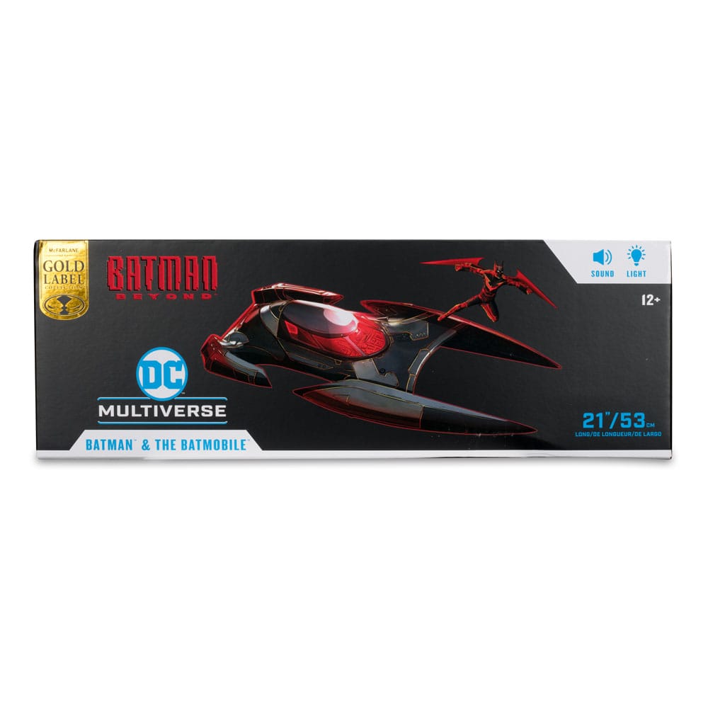 Batman Beyond DC Multiverse figurine avec véhicule Batman & The Batmobile (Gold Label) 53 cm