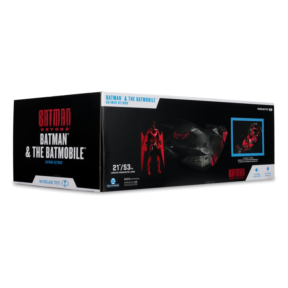 Batman Beyond DC Multiverse figurine avec véhicule Batman & The Batmobile (Gold Label) 53 cm