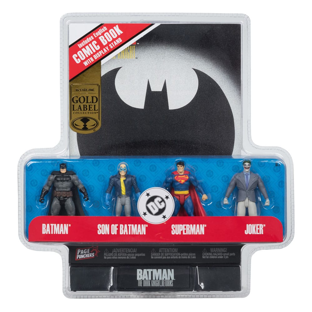DC Direct Page Punchers pack 4 figurines Batman & Son of Batman & Superman & Joker 7 cm