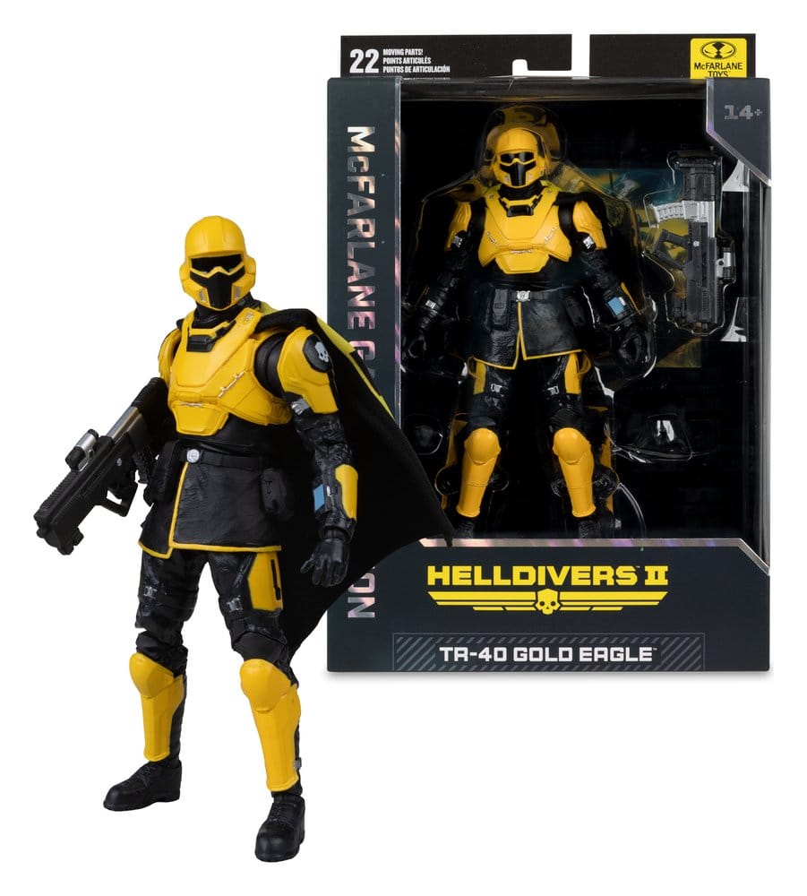 Helldivers II McFarlane Gaming Edition figurine T4-40 Gold Eagle 18 cm