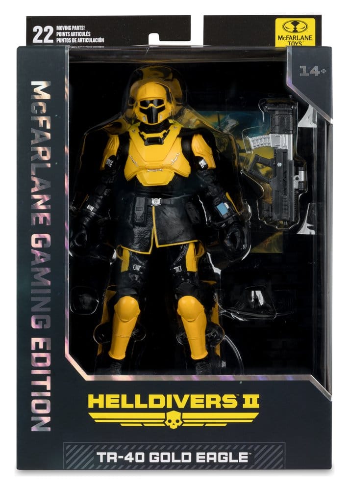Helldivers II McFarlane Gaming Edition figurine T4-40 Gold Eagle 18 cm