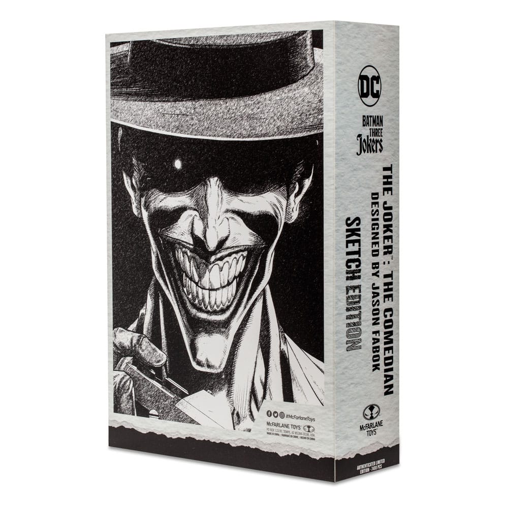 Batman: Three Jokers DC Multiverse figurine The Joker: The Comedian Sketch Edition (Gold Label) 18 cm