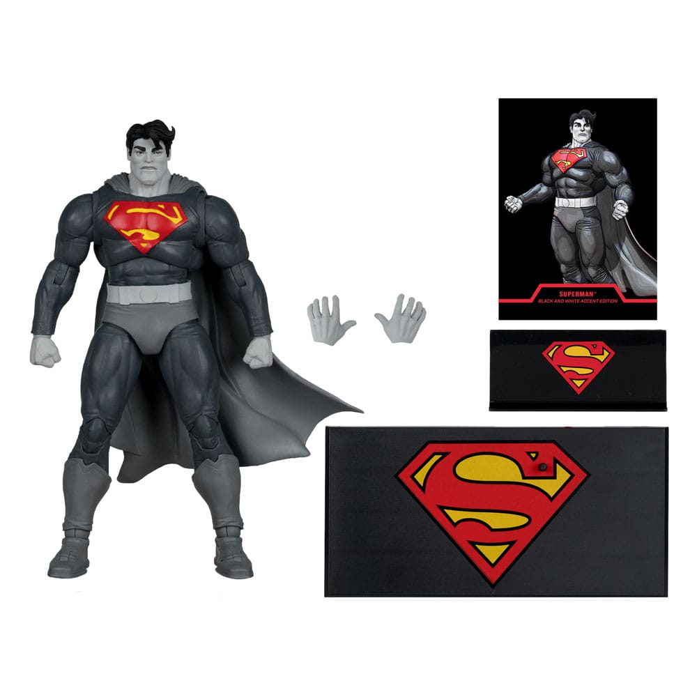 DC Multiverse figurine Superman (The Dark Knight Returns) (Black & White Accent Edition) (Gold Label) 18 cm