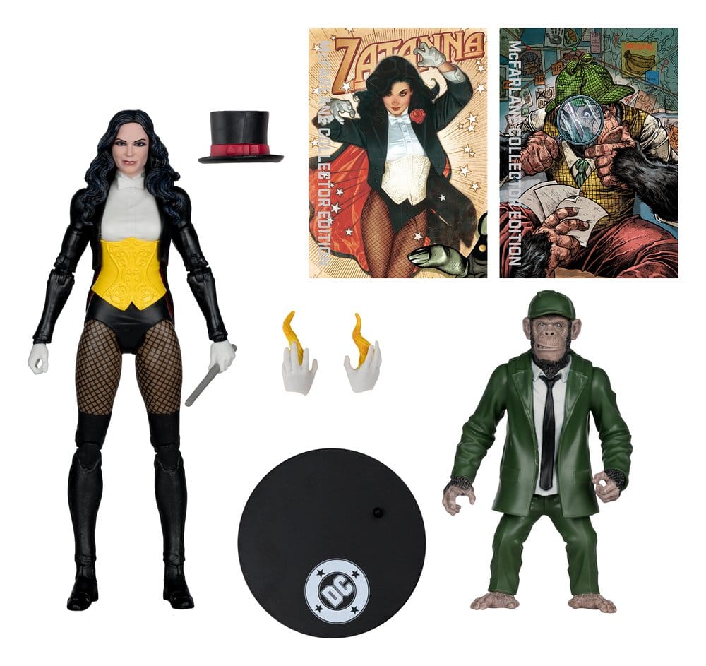 DC Multiverse McFarlane figurine Zatanna with Detective Chimp Collector Edition #53 18 cm