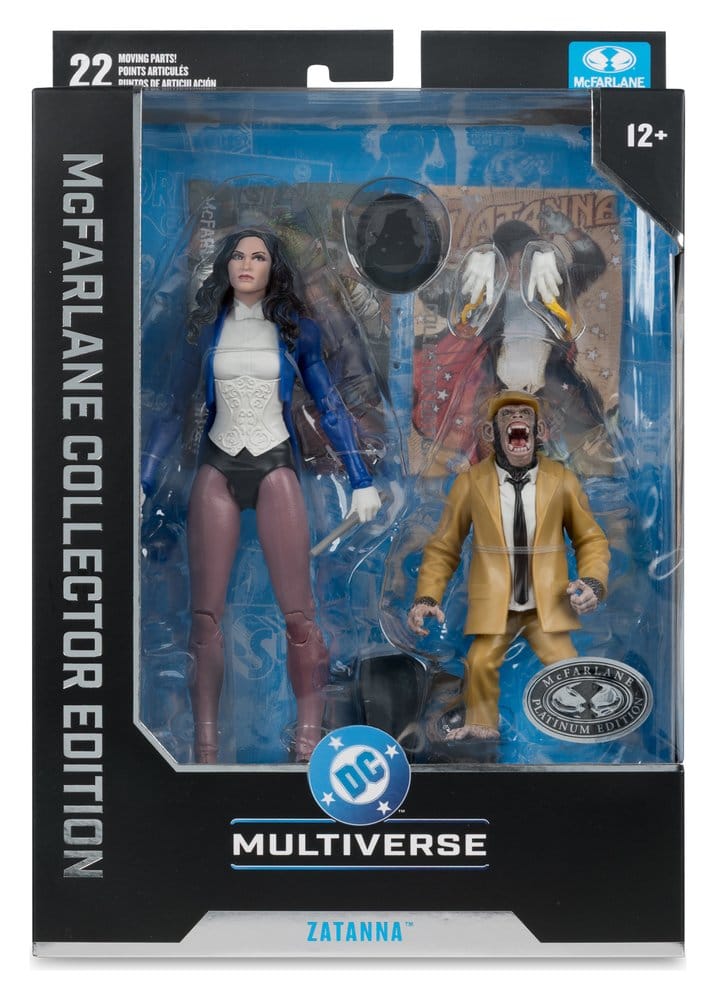 DC Multiverse McFarlane figurine Zatanna with Detective Chimp Collector Edition #53 18 cm