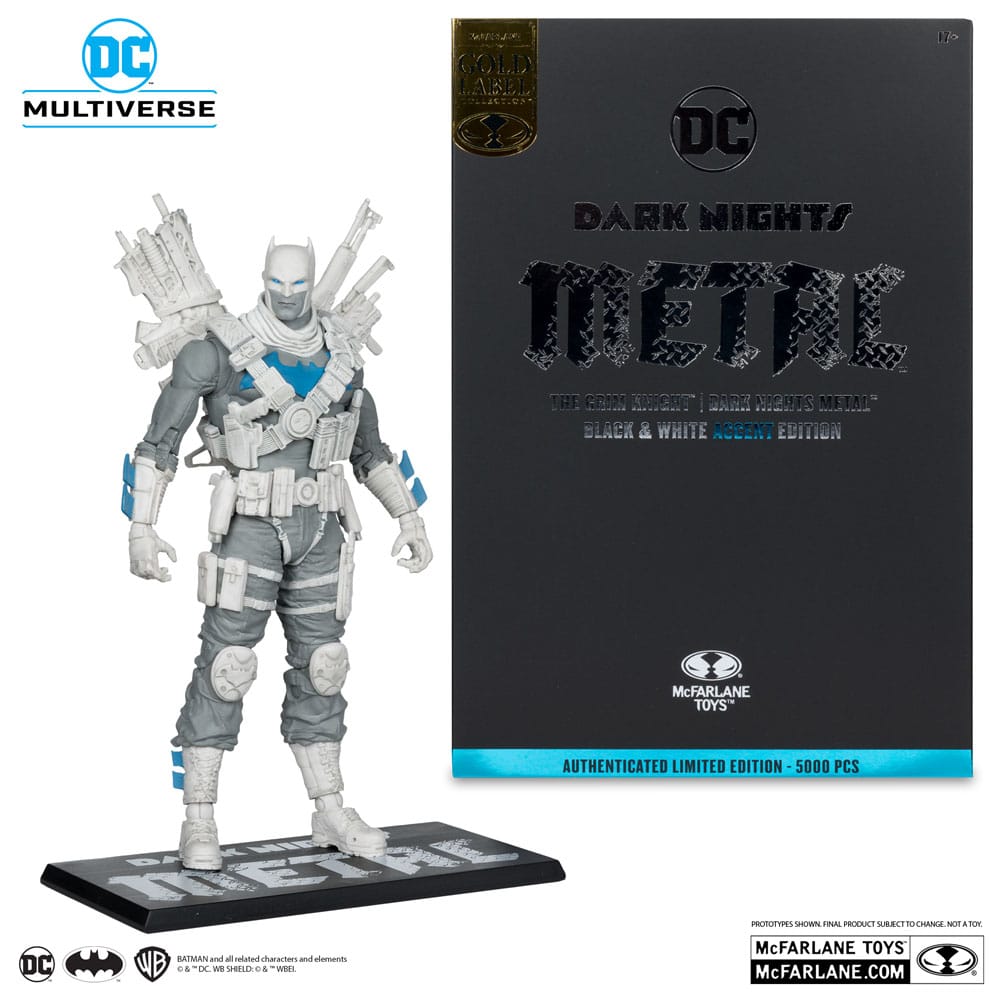 DC Multiverse figurine The Grim Knight (Dark Nights Metal) (Black & White Accent Edition) (Gold Label) 18 cm