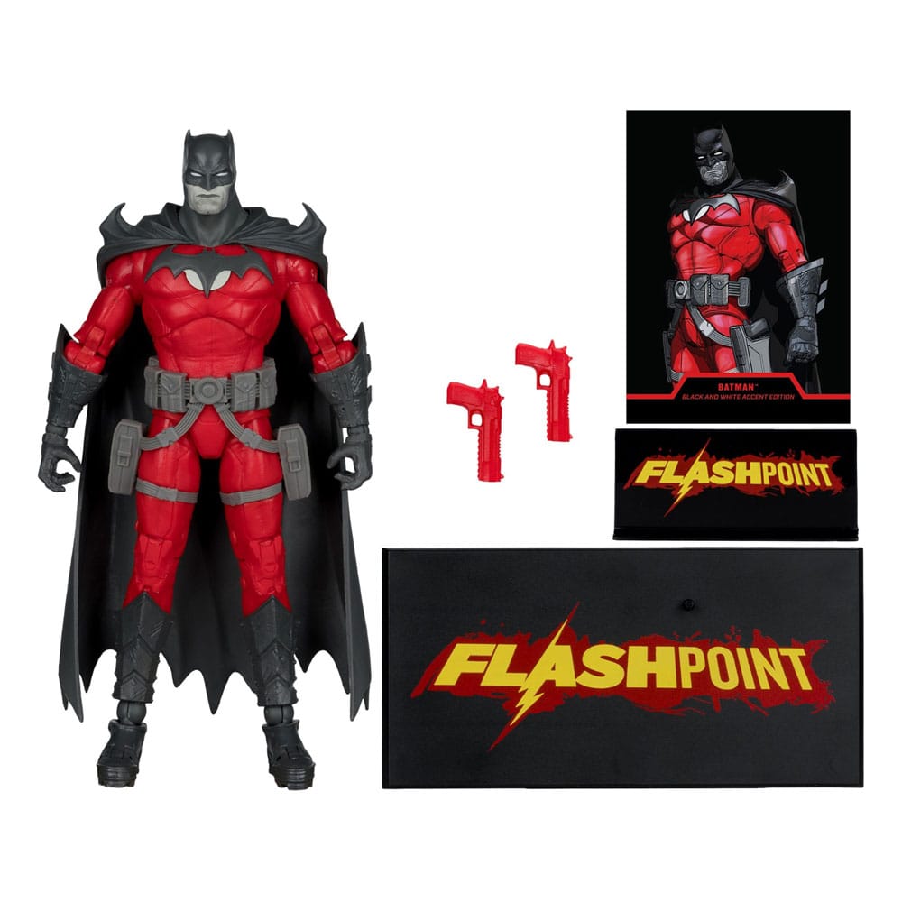 DC Multiverse figurine Batman (Flashpoint) (Black & White Accent Edition) (Gold Label) 18 cm