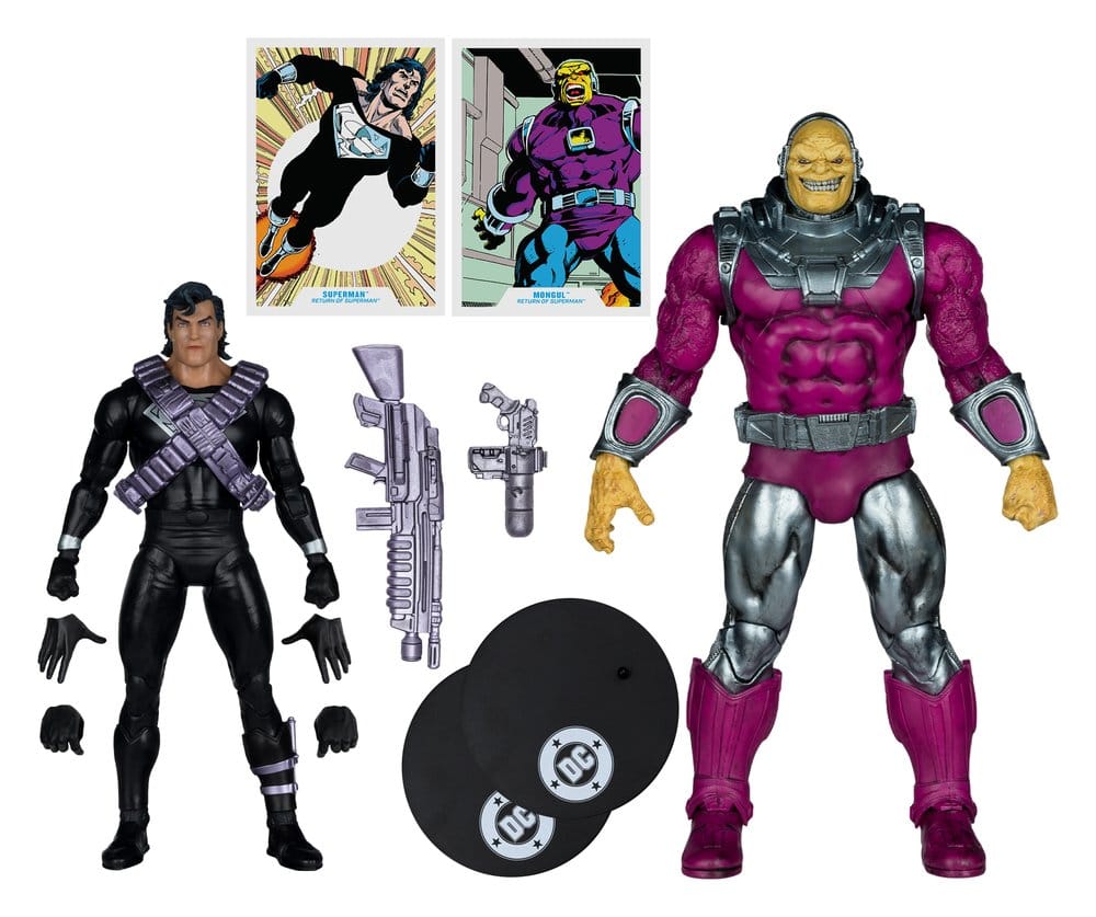 DC Multiverse figurine Megafig Pack de 2 Mongul vs Superman (Return of Superman) 25 cm