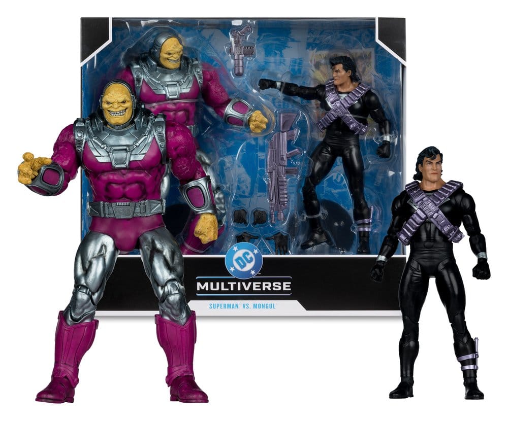 DC Multiverse figurine Megafig Pack de 2 Mongul vs Superman (Return of Superman) 25 cm