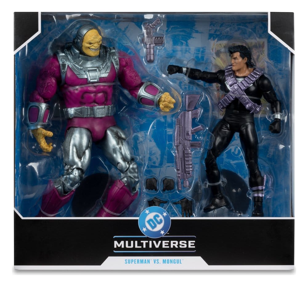 DC Multiverse figurine Megafig Pack de 2 Mongul vs Superman (Return of Superman) 25 cm