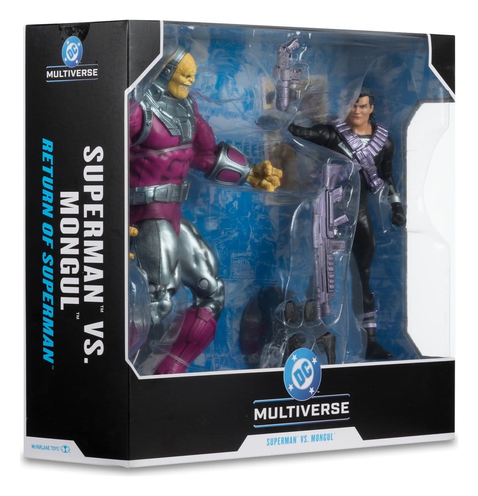 DC Multiverse figurine Megafig Pack de 2 Mongul vs Superman (Return of Superman) 25 cm