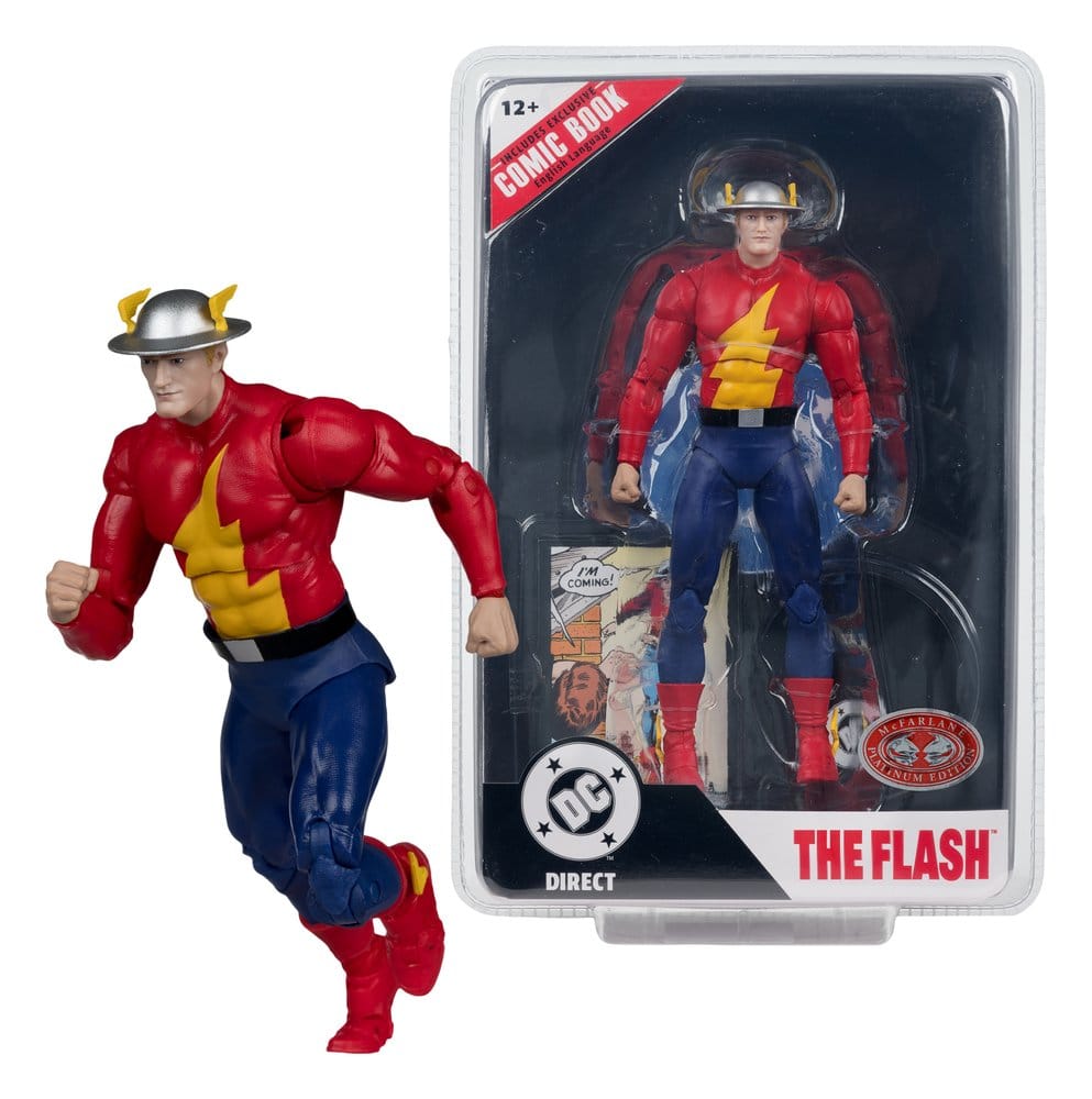 DC Direct Page Punchers figurine The Flash Jay Garrick (The Flash #123) (Red Platinum Edition) 18 cm