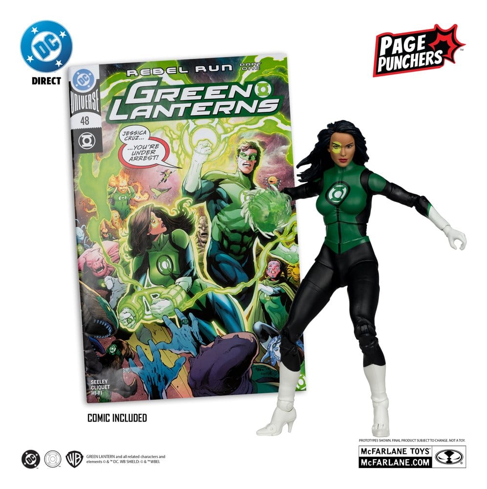 DC Direct Page Punchers figurine Jessica Cruz (Green Lanterns # 48) (Red Platinum Edition) 18 cm