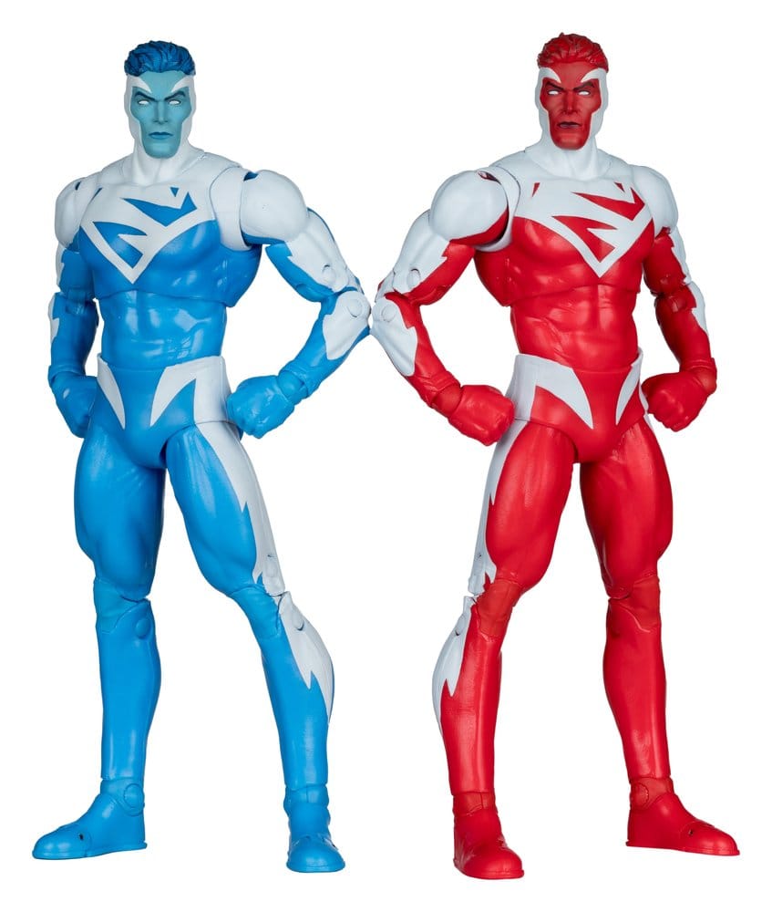 DC Multiverse pack 2 figurines Superman Blue vs. Superman Red (Gold Label) 18 cm