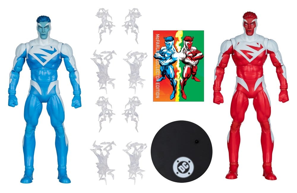 DC Multiverse pack 2 figurines Superman Blue vs. Superman Red (Gold Label) 18 cm