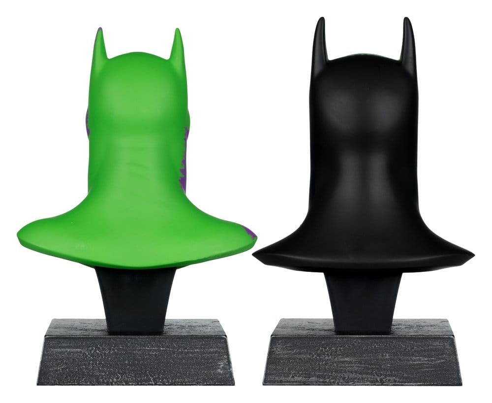 Batman DC Direct mini réplique 1/3 Pack de 2 masques de Batman Hush & Knightfall (Jokerized) (Gold Label) 18 cm