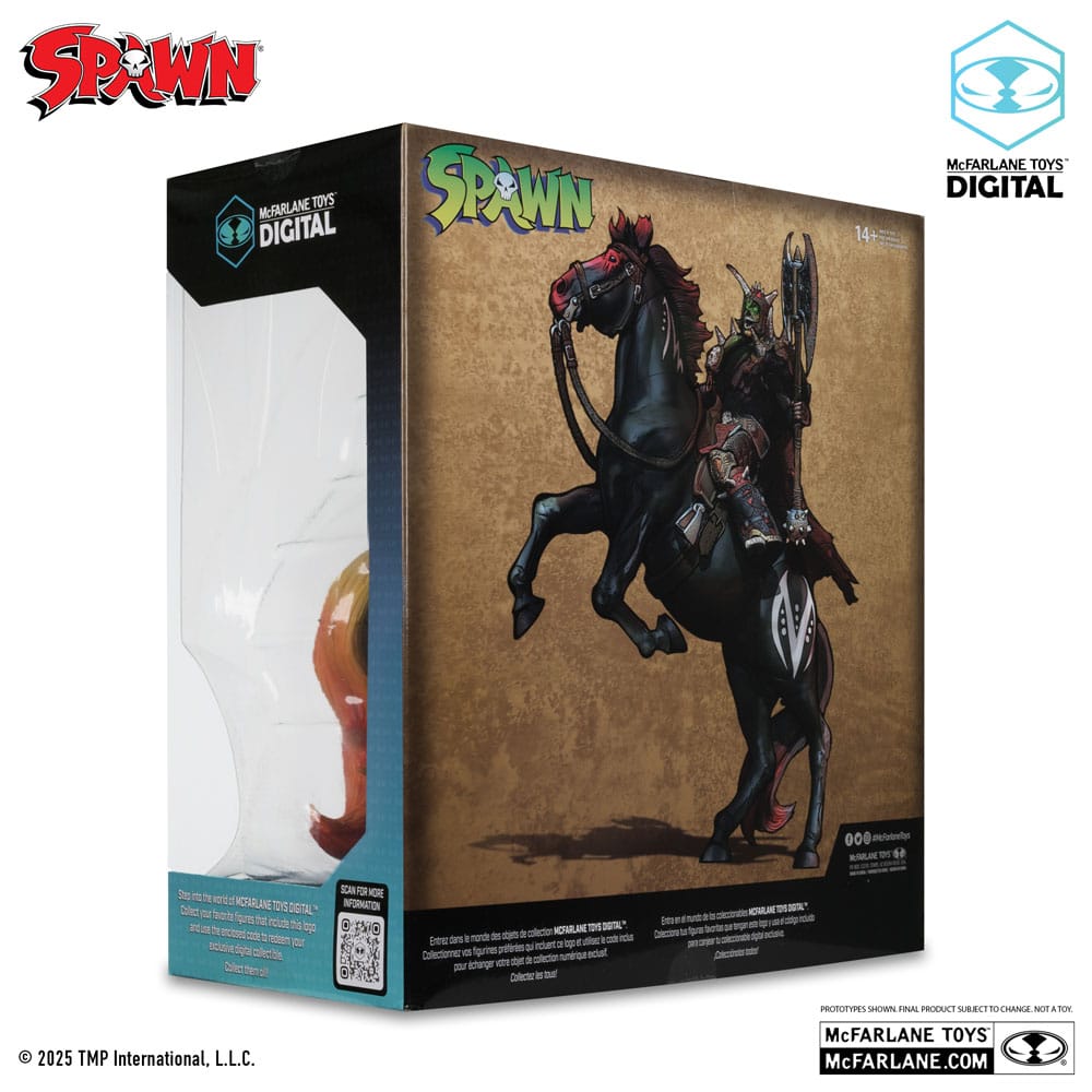 Spawn figurine Bloodaxe avec cheval (Spawn: The Dark Ages) (McFarlane Toys 30th Anniversary) (Gold Label) 18 cm