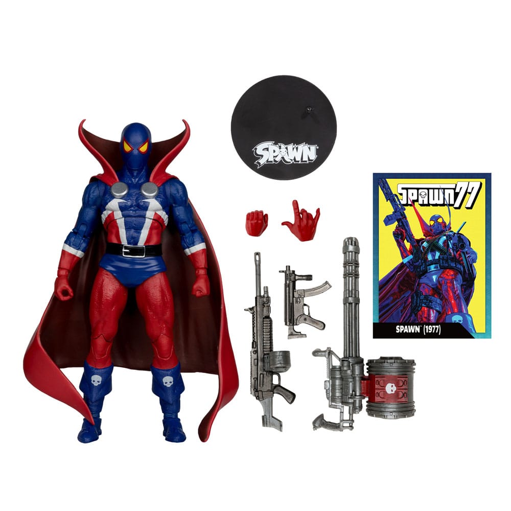 Spawn Page Punchers figurine Spawn 1977 Red and Blue (Chase) Red Platinum Edition 18 cm