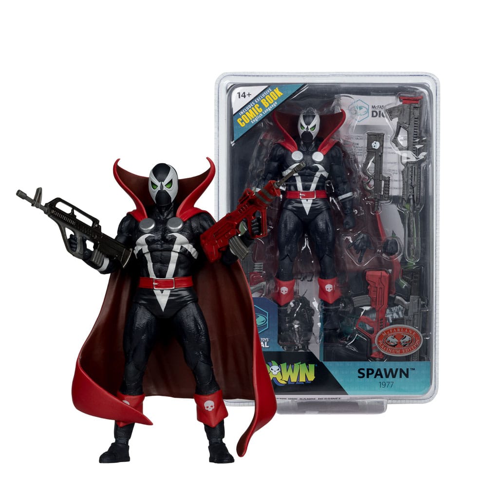 Spawn Page Punchers figurine Spawn 1977 Red and Black (Chase) Red Platinum Edition 18 cm