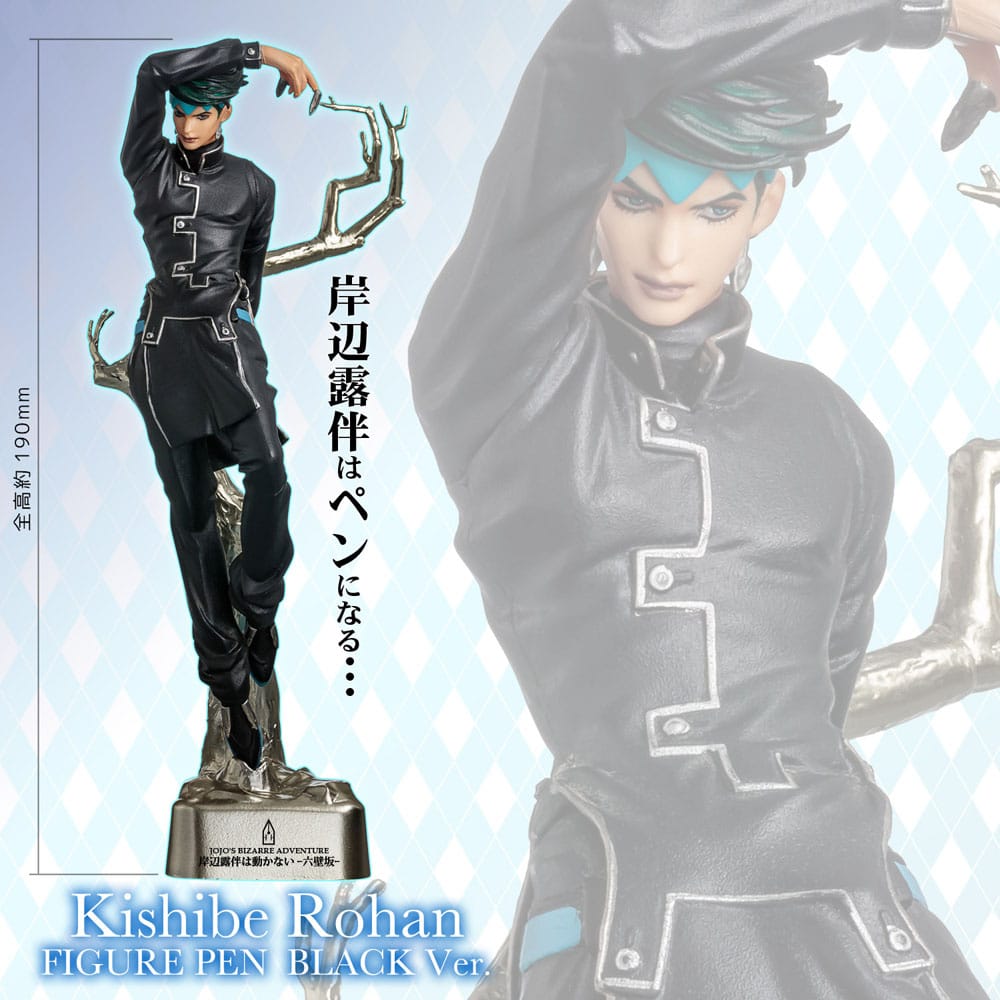 JoJo's Bizarre Adventure stylo figurine Rohan Kishibe Black Ver. 19 cm