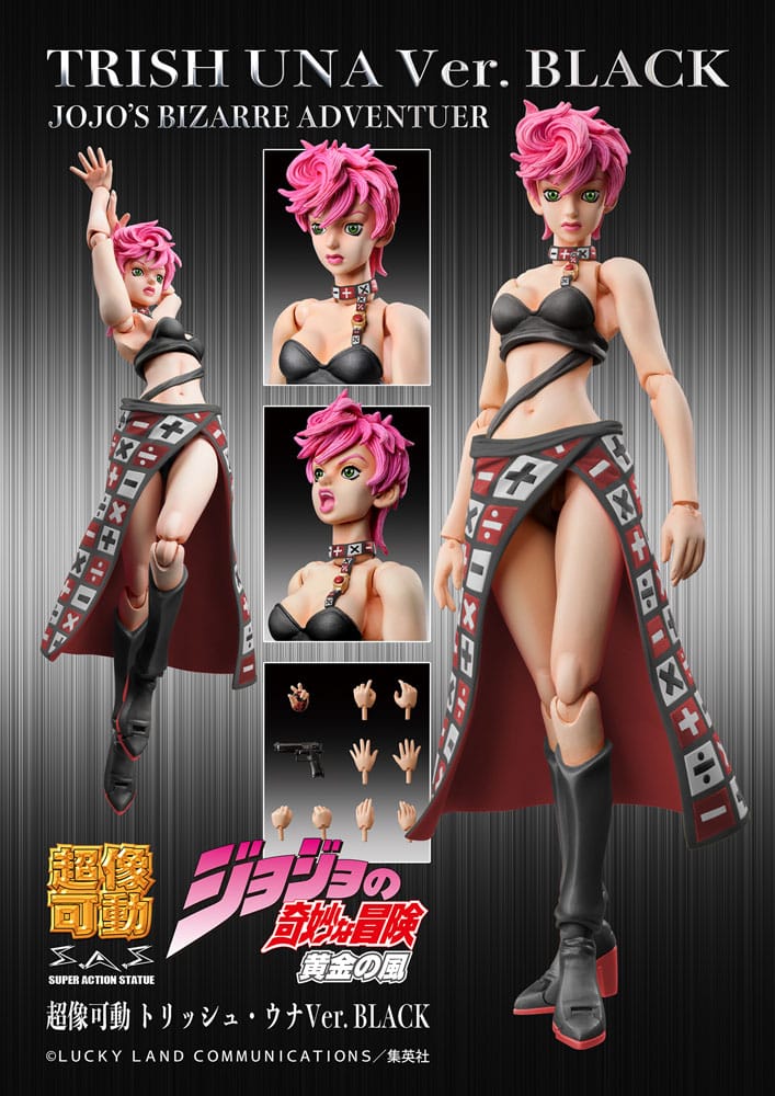 JoJo's Bizarre Adventure Part 5 figurine Super Action Chozokado Trish Una Black Ver. 15 cm