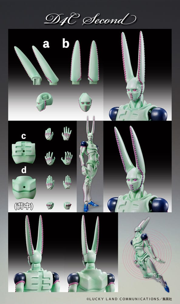 JoJo's Bizarre Adventure Part7 Steel Ball Run figurine Super Action Chozokado D4C Second 20 cm