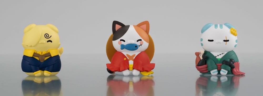 One Piece Mega Cat Project pack 3 trading figures Nyan Piece Nyan! Happy Trio 2024 Limited Ver. 3 cm