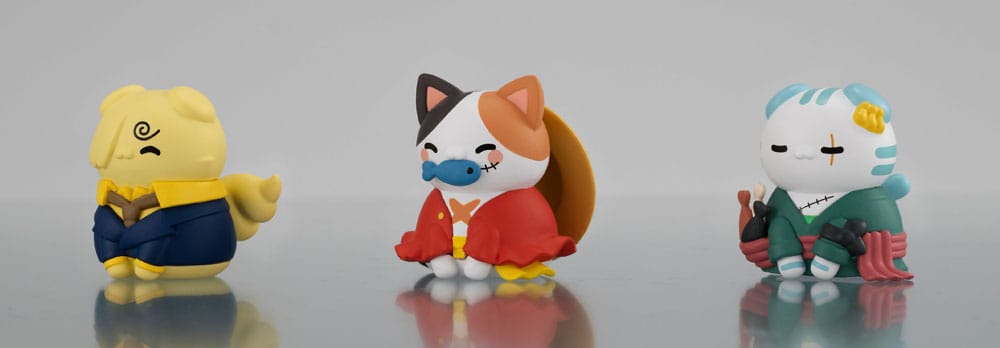 One Piece Mega Cat Project pack 3 trading figures Nyan Piece Nyan! Happy Trio 2024 Limited Ver. 3 cm