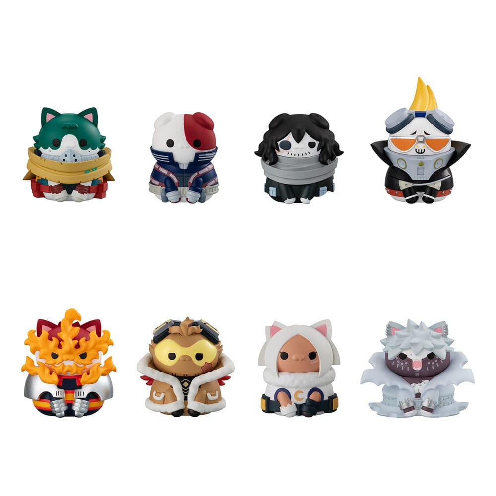 My Hero Academia Blind Box assortiment figurines mini Mega Cat Project Heroaca Cats No.01 3 cm (8) (Repeat)