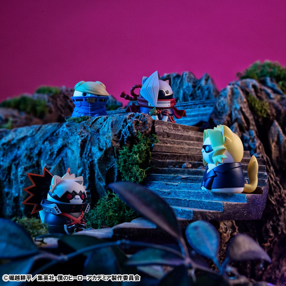 My Hero Academia Blind Box assortiment figurines mini Mega Cat Project Heroaca Cats No.02 3 cm (8) (Repeat)