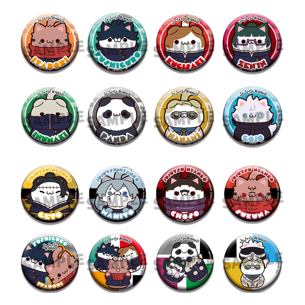 Jujutsu Kaisen assortiment badges Mega Cat Project Jujutsu Cats 5 cm (16)