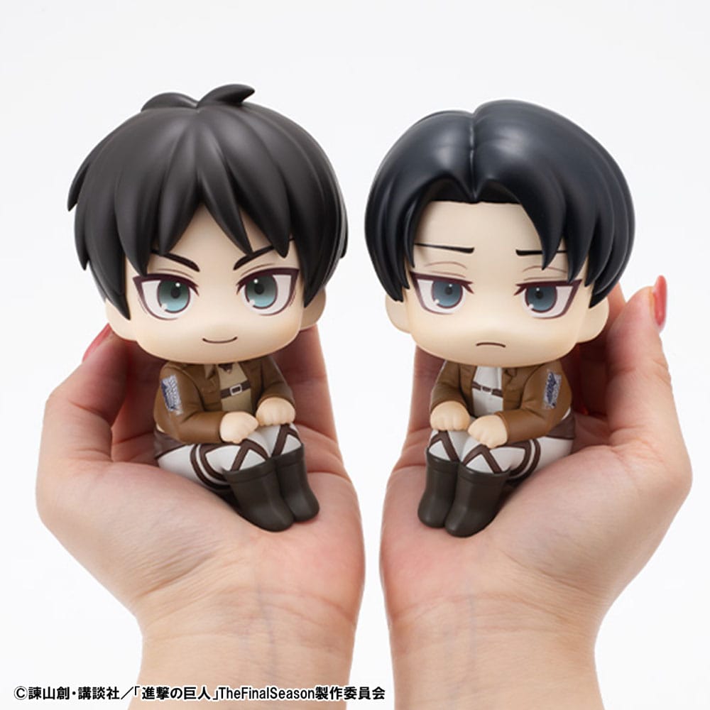 Attack on Titan statuette PVC Look Up Eren Jaeger & Levi Set (with gift) 11 cm