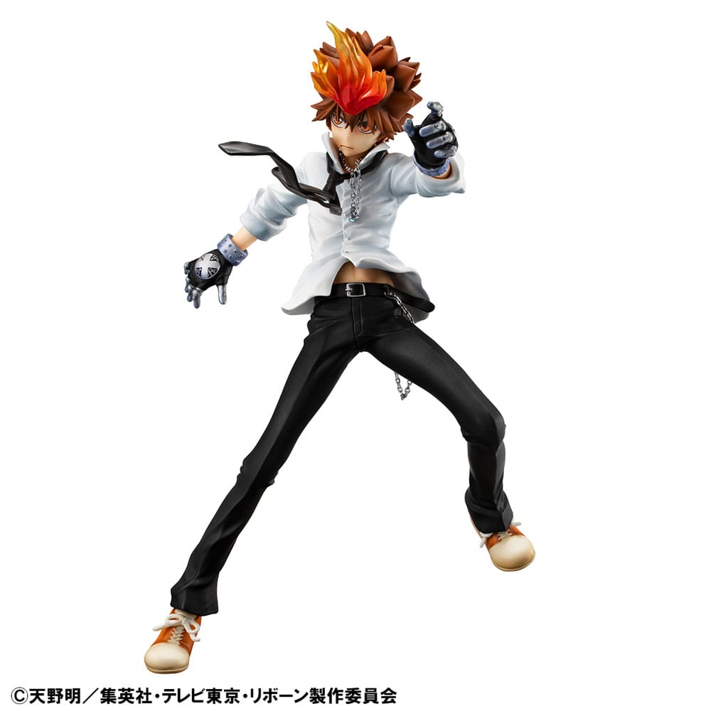Katekyo Hitman Reborn! G.E.M. Series statuette PVC Tsunayoshi Sawada & Kyoya Hibari & Reborn Set 21 cm