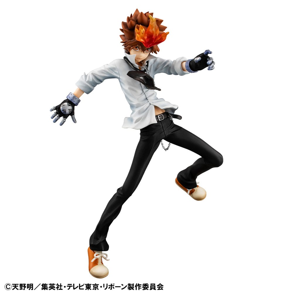 Katekyo Hitman Reborn! G.E.M. Series statuette PVC Tsunayoshi Sawada & Kyoya Hibari & Reborn Set 21 cm