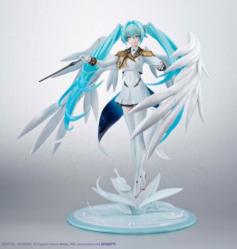 Mobile Suit Gundam x Hatsune Miku statuette PVC Lucrea Hatsune Miku x Wing Gundam Zero EW 45th Anniversary 27 cm