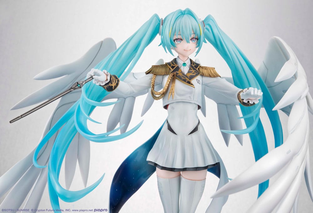 Mobile Suit Gundam x Hatsune Miku statuette PVC Lucrea Hatsune Miku x Wing Gundam Zero EW 45th Anniversary 27 cm