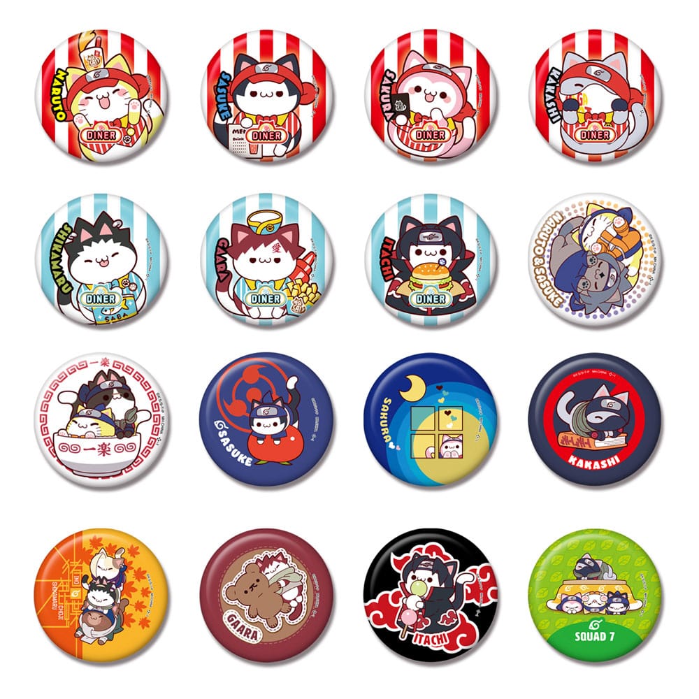 Naruto assortiment badges Mega Cat Project Nyaruto! 5 cm (16)