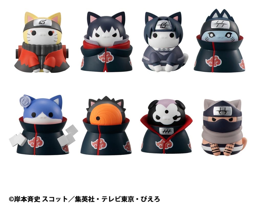 Naruto Shippuden Mega Cat Project assortiment boîte-mystère trading figures Defense Battle of Village of Konoha! 3 cm Nyaruto! (8) (re-run)
