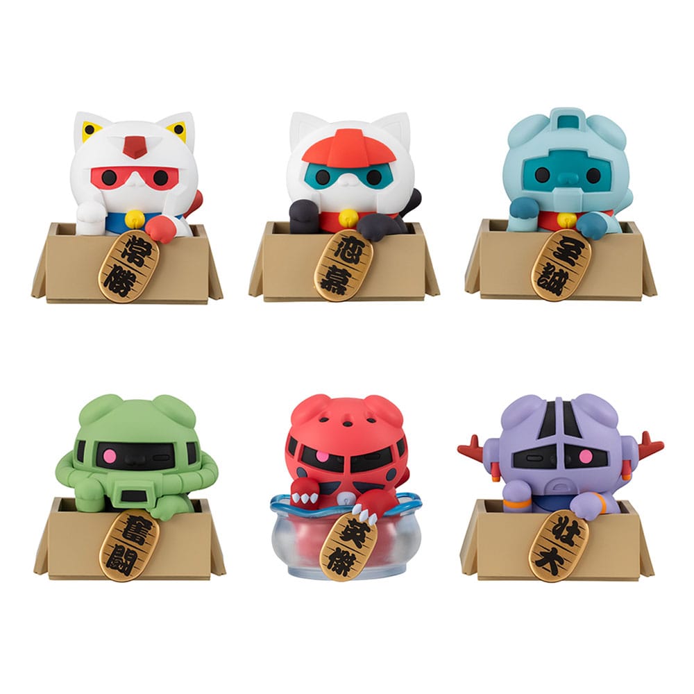 Mobile Suit Gundam assortiment boîte-mystère trading figures Mega Cat Project Nyandam Luckycat 6 cm (6)
