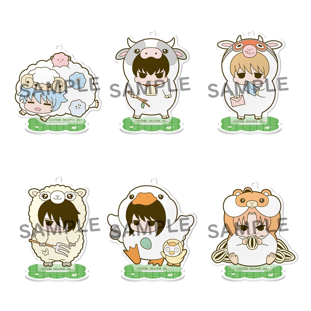 Gintama assortiment boîte-mystère figurines acrylique Prince Hata & Animal Paradise Farm of Love & Peace 6 cm (6)