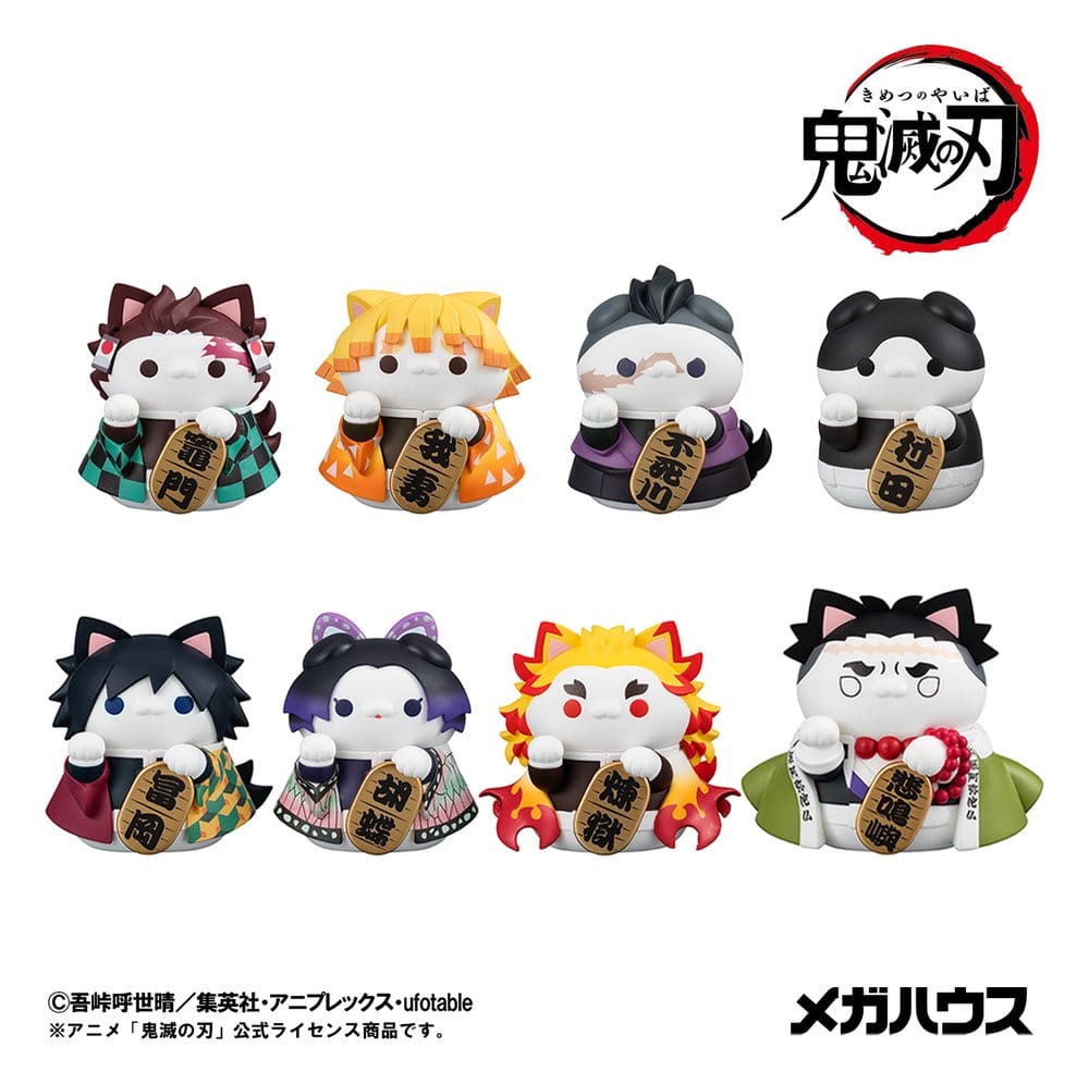 Demon Slayer: Kimetsu no Yaiba Mega Cat Project assortiment boîte-mystère trading figures Fortune Cats Ver. 01 7 cm (8)