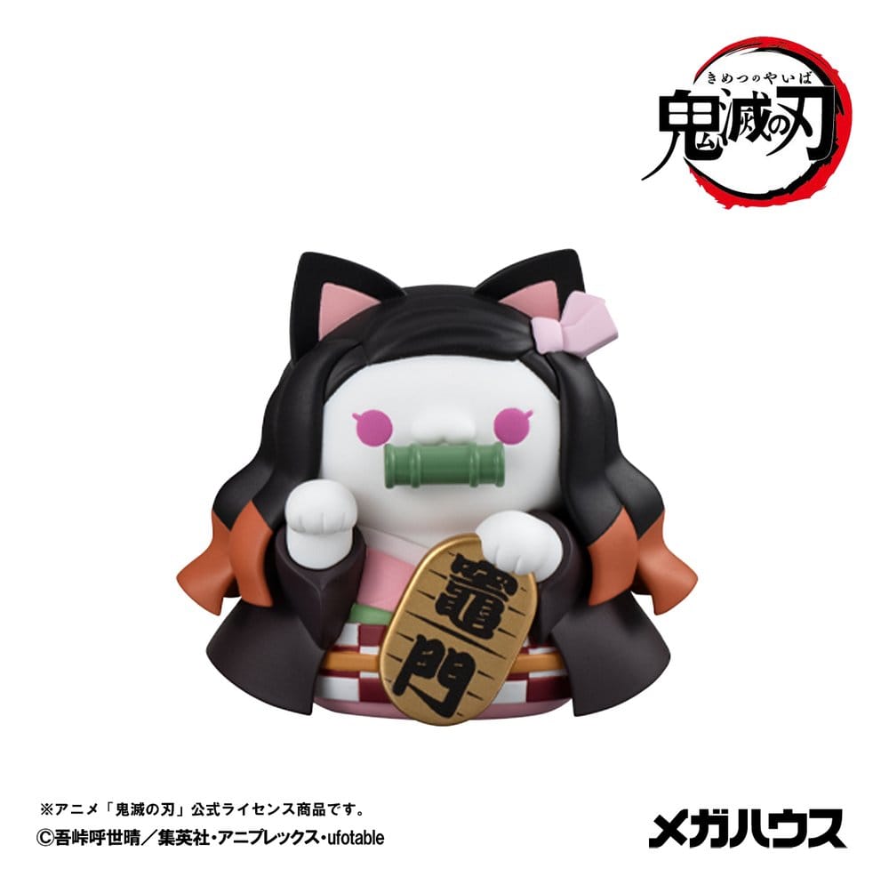 Demon Slayer: Kimetsu no Yaiba Mega Cat Project mini-figurines 6 cm Demon Slayer Fortune Cats ver. 02 assortiment boîte-mystère (8) (Repeat)